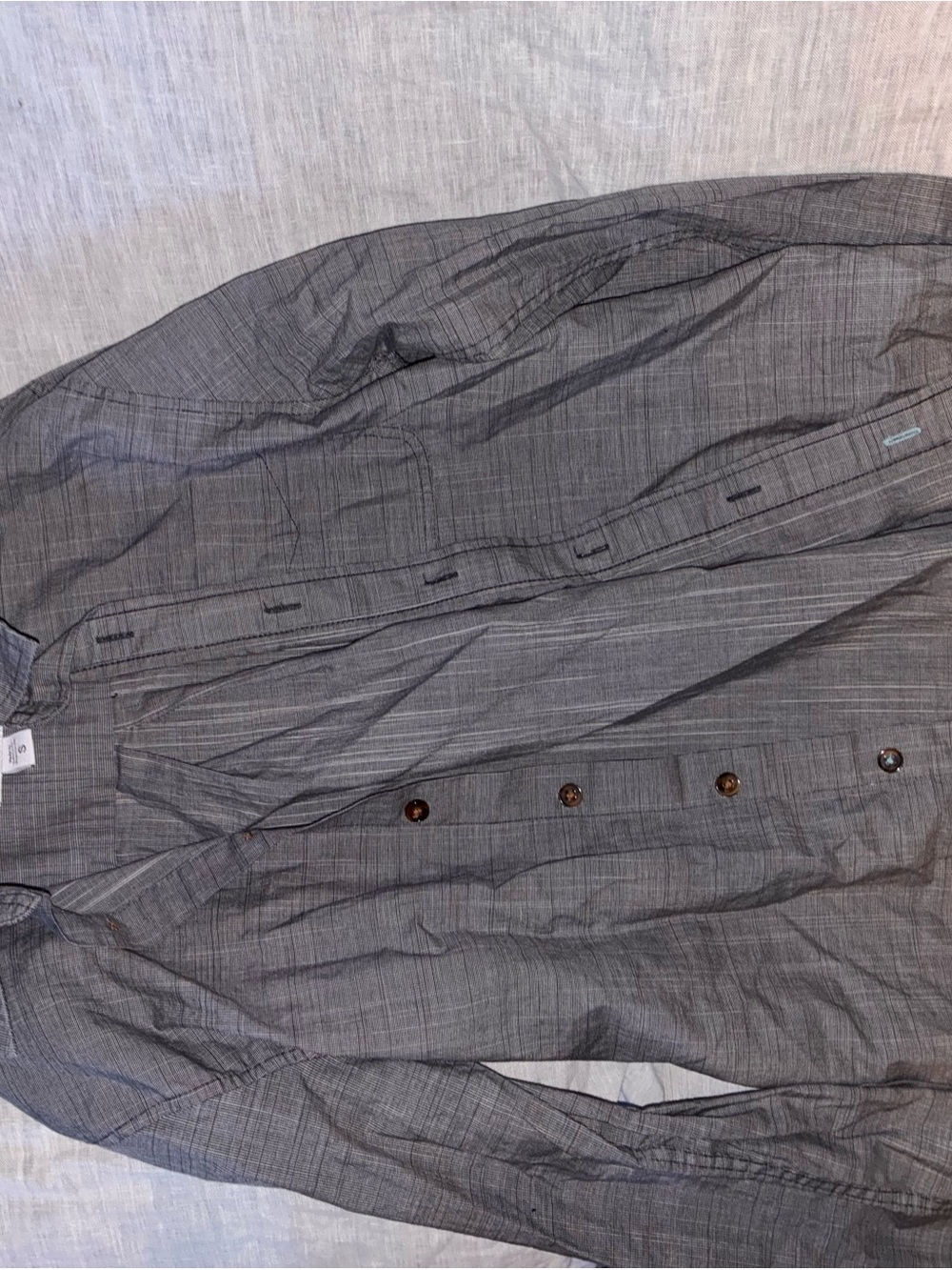 Sonoma Men's Heather Gray Lightweight Button-Up Jacket